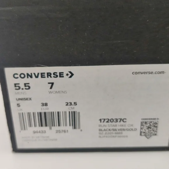Women's Converse Run Star Hike Low Black 172037C - Picture 6 of 7